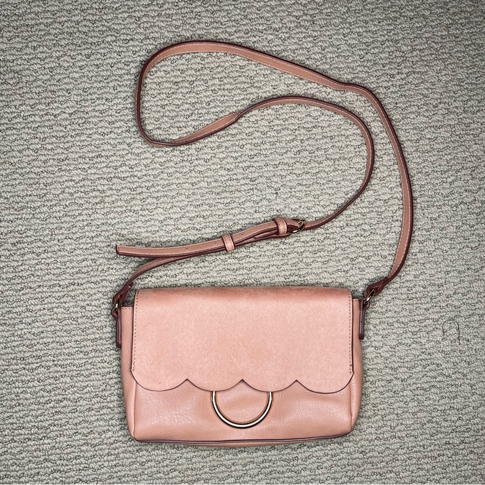 LC Pink Suede Crossbody